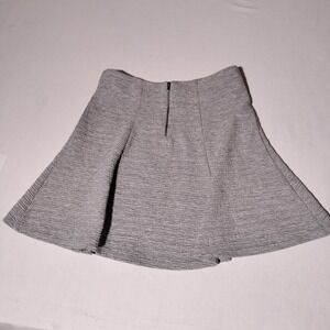 Anthropologie Maeve Skirt Medium Gray Textured Knit Stretch Flared - Imperfect